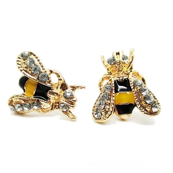 Jewelry - Beautiful bee pierced earrings NWOT